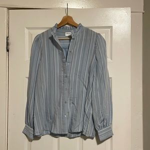 Vero Moda Aware blouse, white and blue stripes, size small.